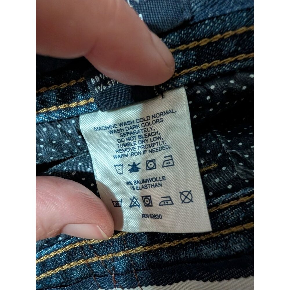 Lands End Womens Dark Wash Denim A-Line Skirt Size 12 - Picture 10 of 10